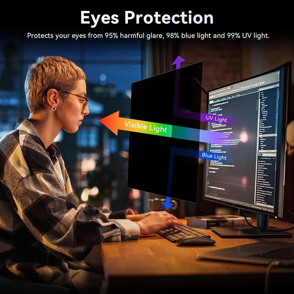 2 Pack‎ 23 Inch Computer Privacy Screen Filter for 16:9 Widescreen Monitor